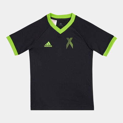 اديداس تيشيرت فوتبول-انسبايرد X للاطفال أسود