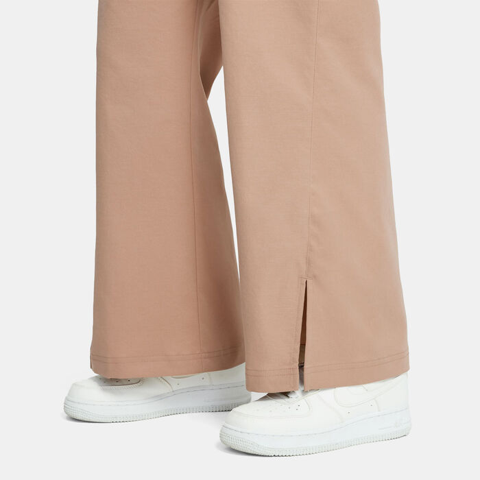 نايكي بنطال سبورتسوير وايد-ليج للأطفال بنى image number 2