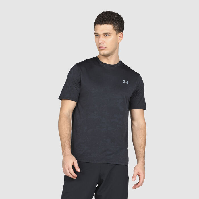 اندر ارمر تيشيرت ترينينج فنت كامو للرجال أسود image number 0