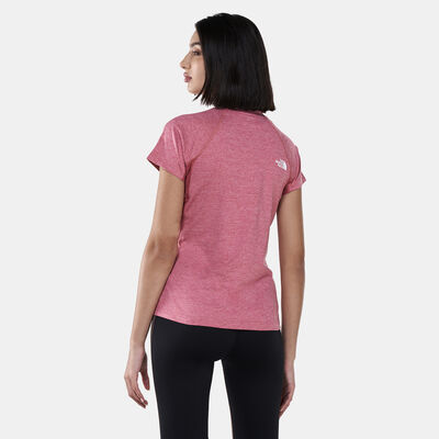 ذا نورث فيس تيشيرت بطبعات للنساء وردي