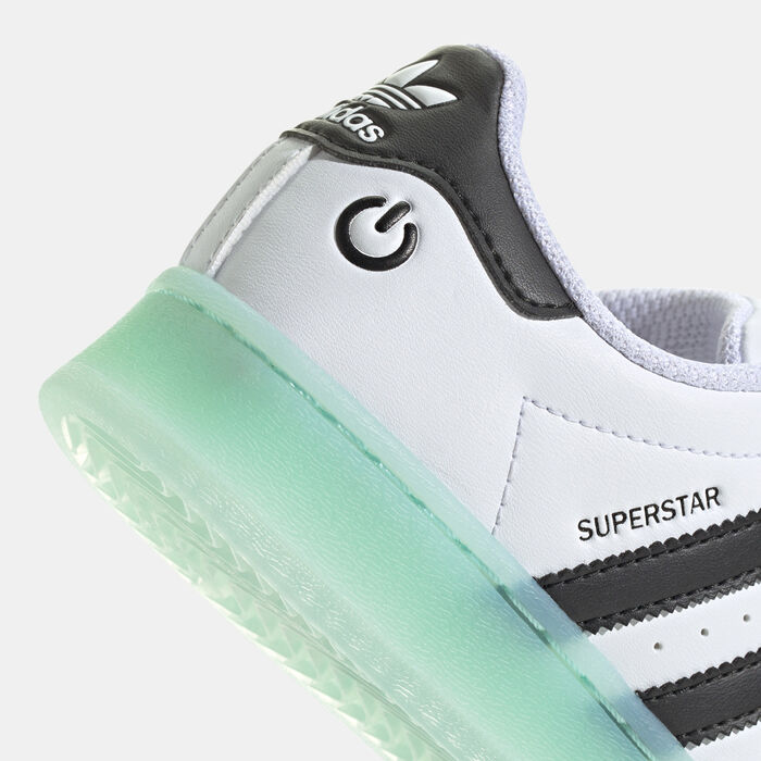 اديداس اورجينال حذاء سوبرستار LED لايت للاطفال أبيض image number 4