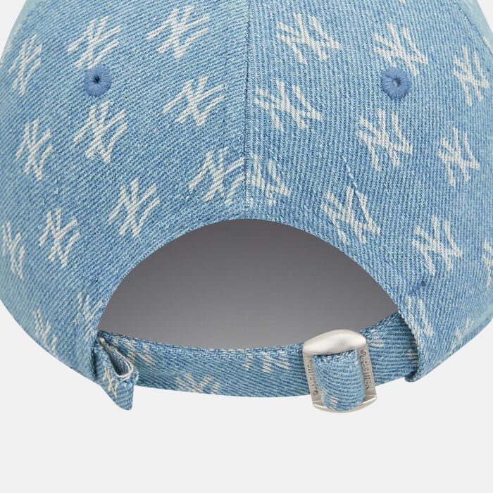 نيو ايرا قبعة نيويورك يانكيز دينيم مونوغرام 9FORTY للنساء أزرق image number 1