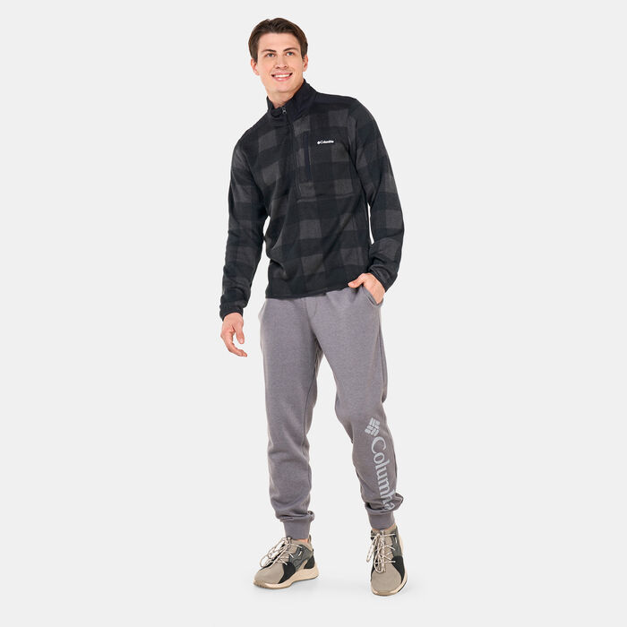 كولومبيا جاكيت سويتر ويذر 2 برينتد فليس بنصف سحاب للرجال أسود image number 2