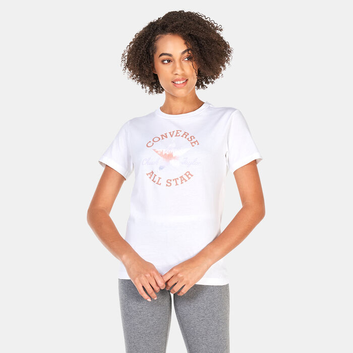 كونفرس تيشيرت تشاك باتش انفل للنساء أبيض image number 0