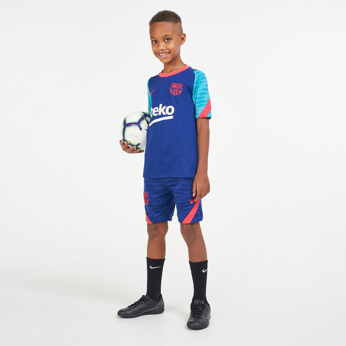 نايكي شورت كرة القدم F.C برشلونة سترايك للاطفال أزرق image number 2