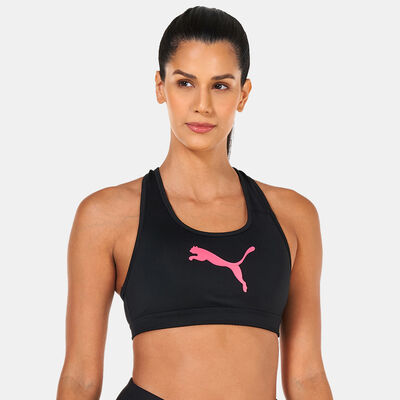 بوما صدرية رياضية ميد إمباكت 4كيبس للنساء أسود