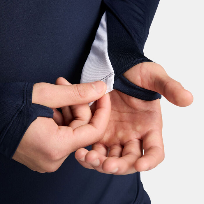 نايكي تيشيرت التدريب لكرة القدم سترايك دراي فت بنصف سحاب للرجال أزرق image number 3