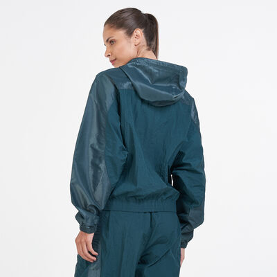 ريبوك جاكيت شايني ووفن للنساء أخضر