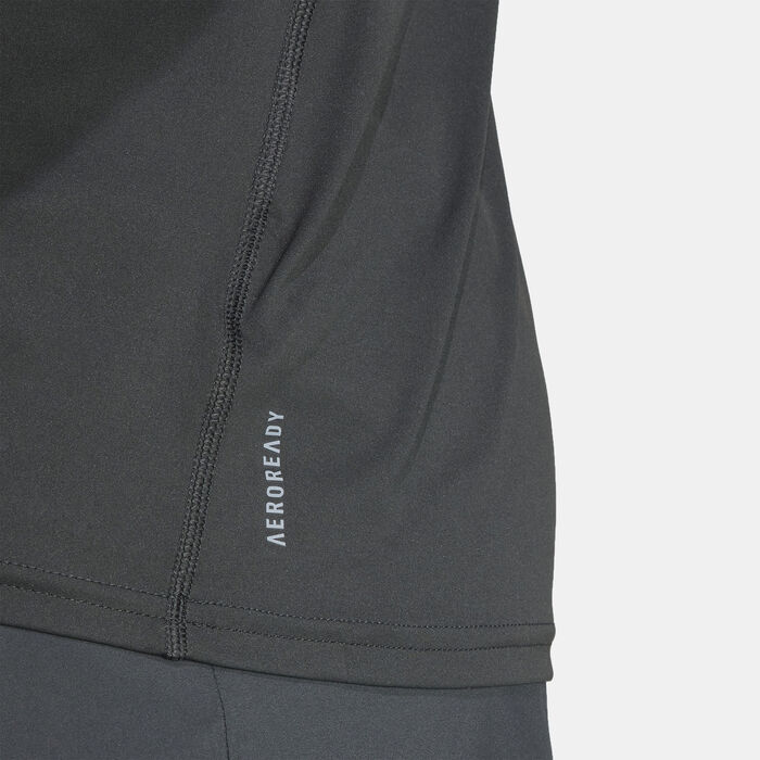 اديداس تيشيرت الجري اديزيرو إسينشالز للرجال أسود image number 4