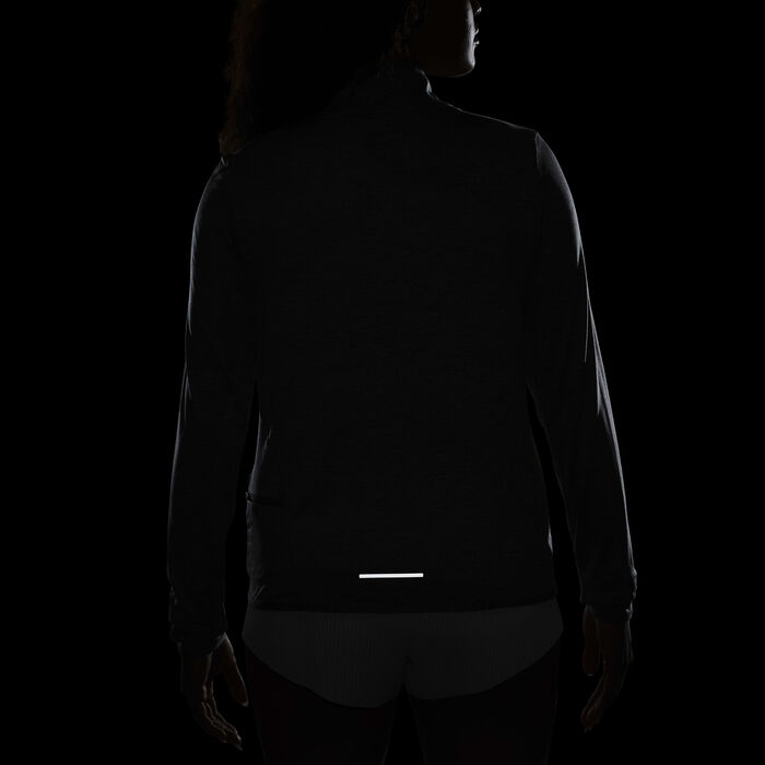 نايكي دراي-فت سويفت UV تيشيرت الجري بربع سحاب للنساء رمادي image number 7