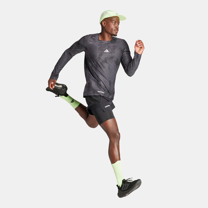 اديداس تيشيرت الجري ألتميت-اديداس اول اوفر برينت للرجال أسود image number 2