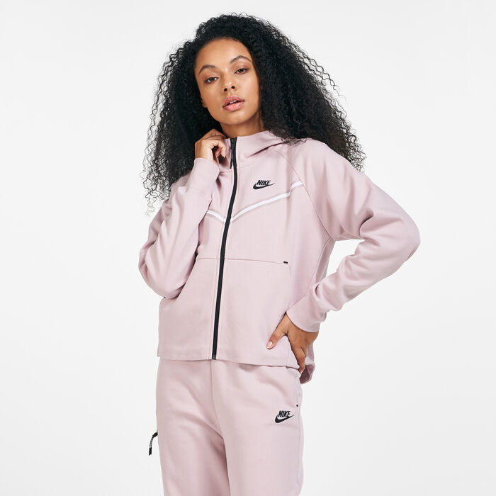 نايكي هودي سبورتسوير تك فليس ويندرنر للنساء أحمر image number 0