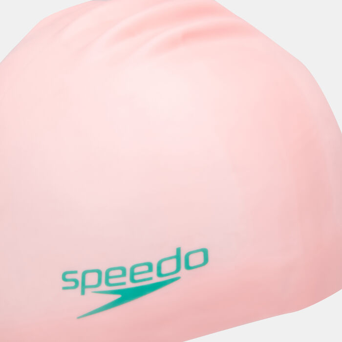 سبيدو قبعة السباحة بلين مولدد جونيور سلوجان للاطفال وردي image number 2