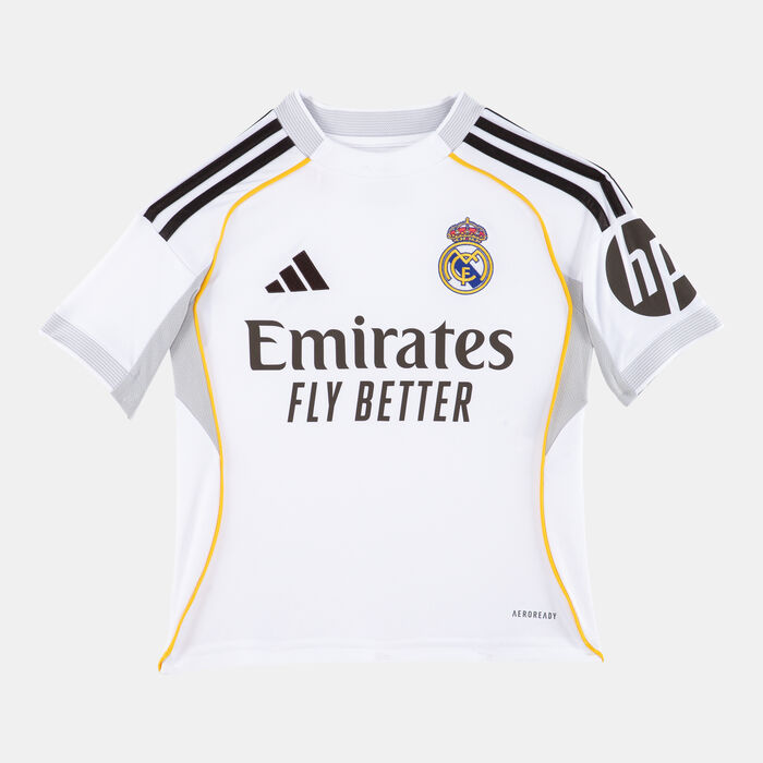اديداس قميص كرة القدم ريال مدريد 25/26 هوم ريبليكا للأطفال أبيض image number 0