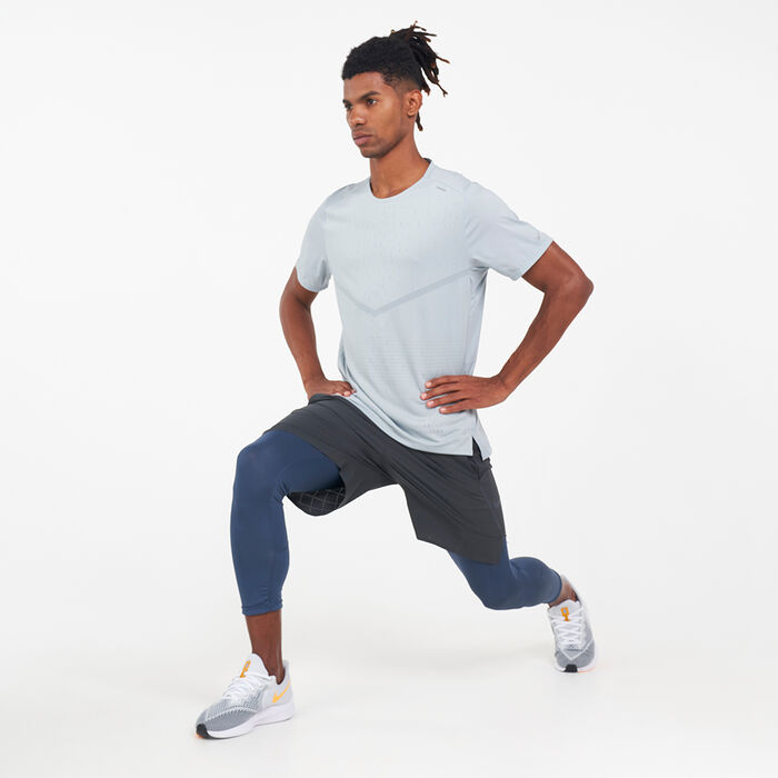 نايكي تيشيرت رن ديفيجن رايز 365 للرجال رمادي image number 2