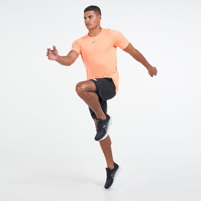 نيو بالانس تيشيرت إيمباكت رن هايبرد للرجال برتقالي image number 2