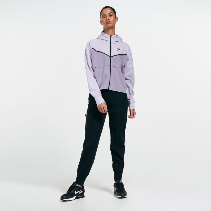 نايكي هودي سبورتسوير تك فليس وبندرانر للنساء بنفسجي image number 2