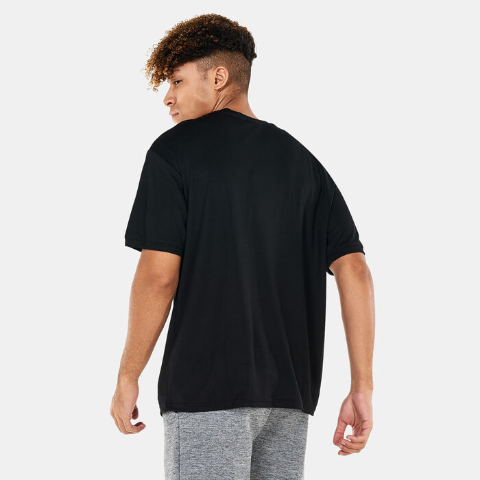 نيو ايرا تيشيرت بروكلين نتس ان بي ايه اوتلاين ميش للرجال أسود image number 1