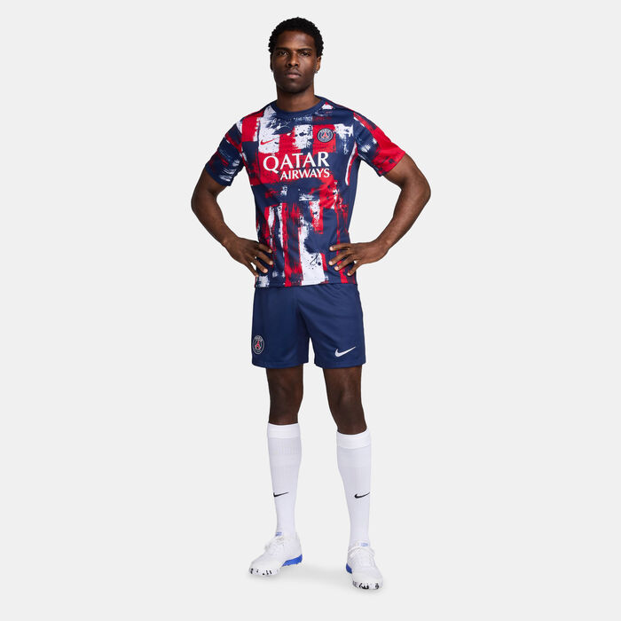 نايكي تيشيرت كرة القدم باريس سانت جيرمان دراي-فِت أكاديمي برو الأساسي بري-ماتش للرجال أزرق image number 2
