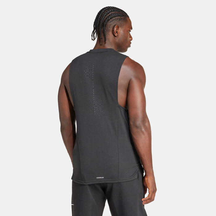 اديداس تيشيرت التمرين هيت جرافيك تانك للرجال أسود image number 1