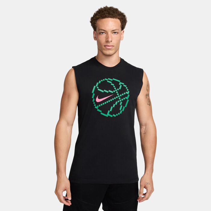 نايكي تيشيرت كرة السلة دراي-فت بدون أكمام للرجال أسود image number 0