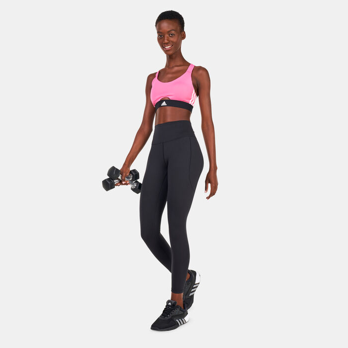 اديداس صدرية رياضية باور رياكت ترينينج ميديوم-سبورت للنساء وردي image number 2