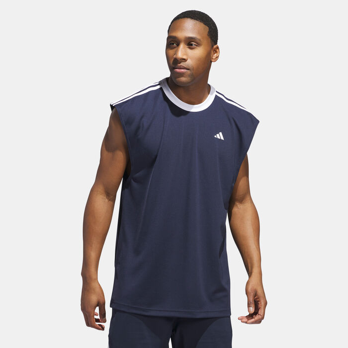 اديداس تيشيرت كرة السلة اول وورلد تانك للرجال أزرق image number 0
