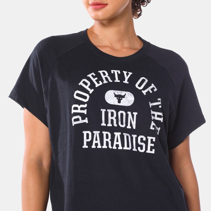 اندر ارمر تيشيرت UA بروجكت روك للنساء أسود image number 3