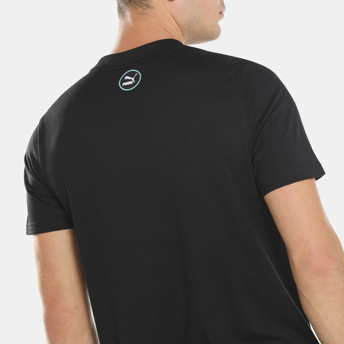 بوما تيشيرت SWxP جرافيك للرجال أسود image number 4