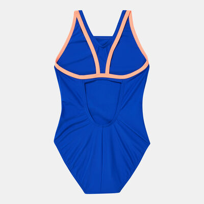 سبيدو بدلة السباحة بوم لوجو بليسمنت فلاي باك للاطفال أزرق