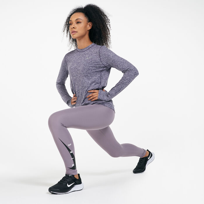 نايكي بنطال ليقنز سووش رن للنساء بنفسجي image number 2