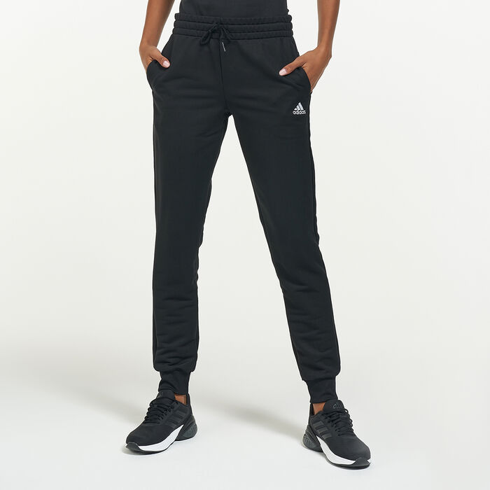 اديداس بدلة رياضية اسينشالز لوجو فرنش تيري للنساء أسود image number 0