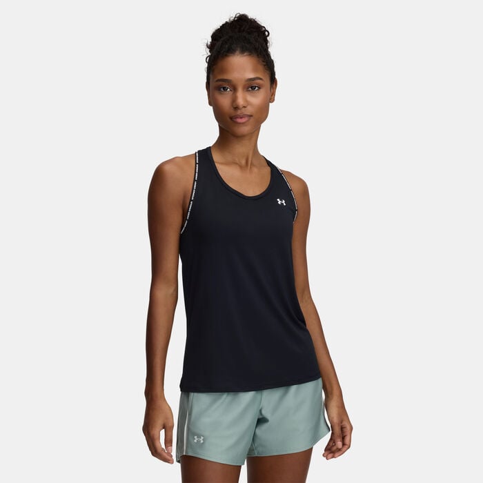 اندر ارمر بلوزة تمرين حفر تيك نوك اوت للنساء أسود image number 0