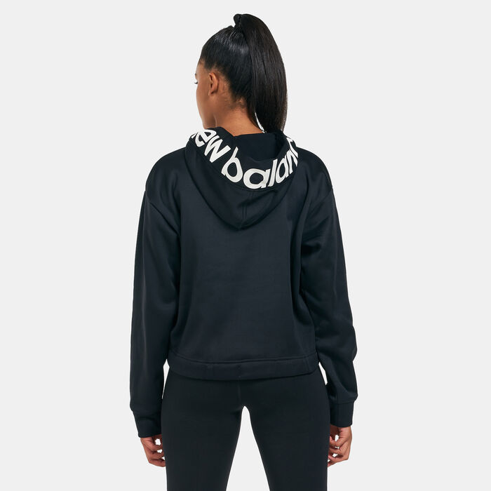 نيو بالانس هودي ريلينتليس بيرفورمانس فليس لاير للنساء أسود image number 1