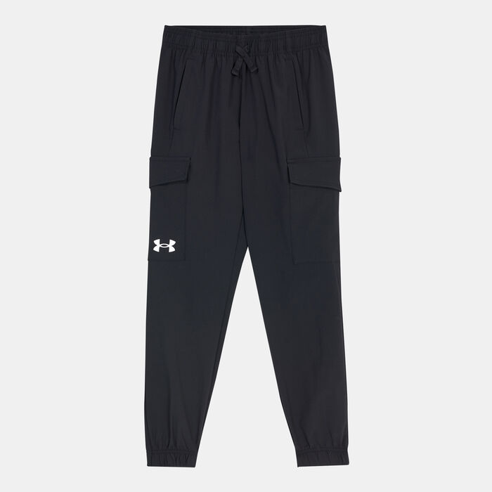 اندر ارمر بنطال UA بينانت ووفن كارجو للاطفال أسود image number 0