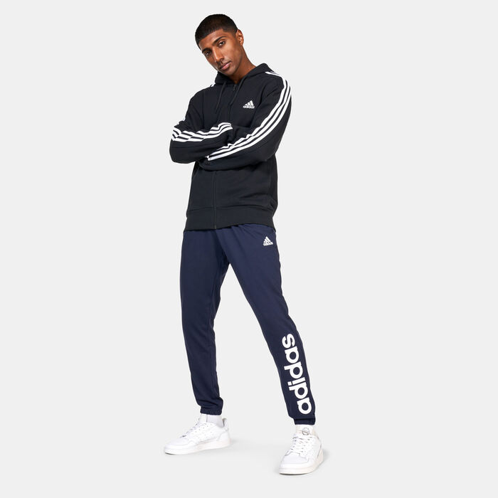 اديداس بنطال التمرين اسنشالز سينجل جيرسي تيبرد لوجو للرجال أزرق image number 2