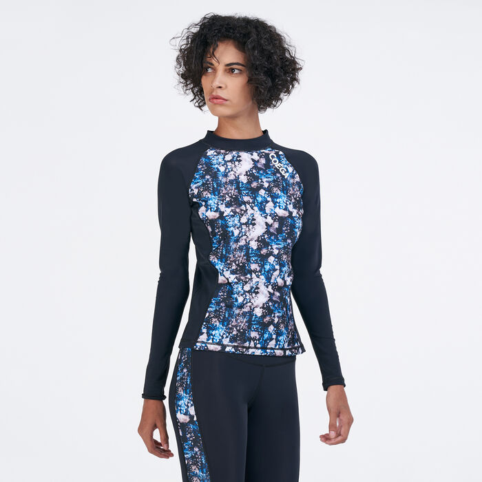 كويغا تيشيرت راشجارد ديزني بأكمام طويلة للنساء أسود image number 0