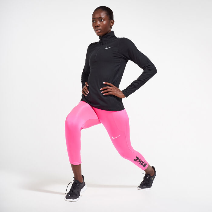 نايكي هودي إلمنتال بنصف سحاب للنساء أسود image number 2