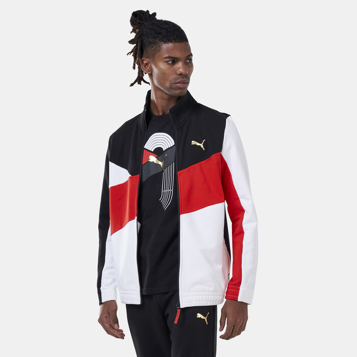 بوما جاكيت AS فرينش تيري تراك للرجال أسود image number 0