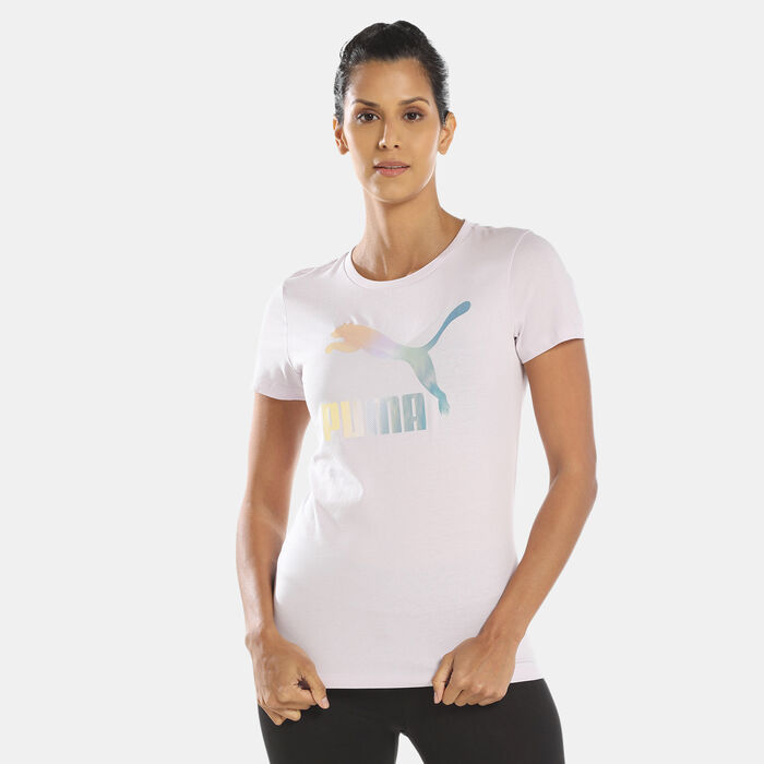 بوما تيشيرت كريستال جالاكسي جرافيك للنساء بنفسجي image number 0