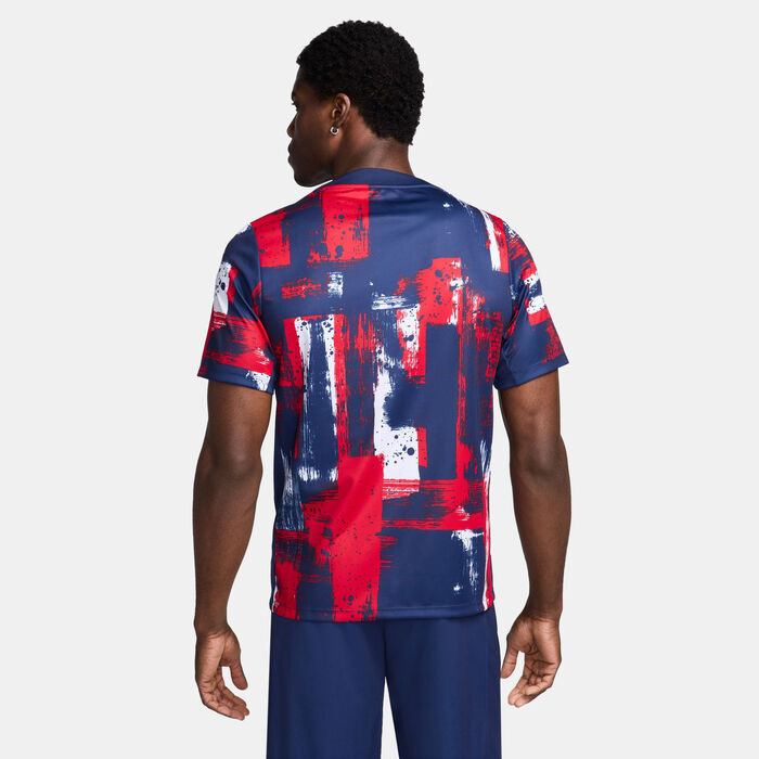 نايكي تيشيرت كرة القدم باريس سانت جيرمان دراي-فِت أكاديمي برو الأساسي بري-ماتش للرجال أزرق image number 1