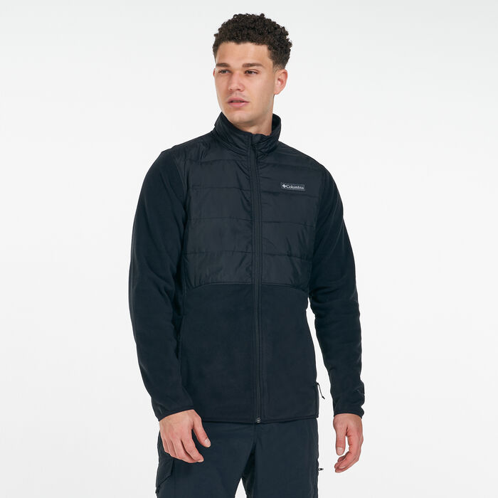 كولومبيا جاكيت بيسين فليس بسحاب كامل للرجال أسود image number 0