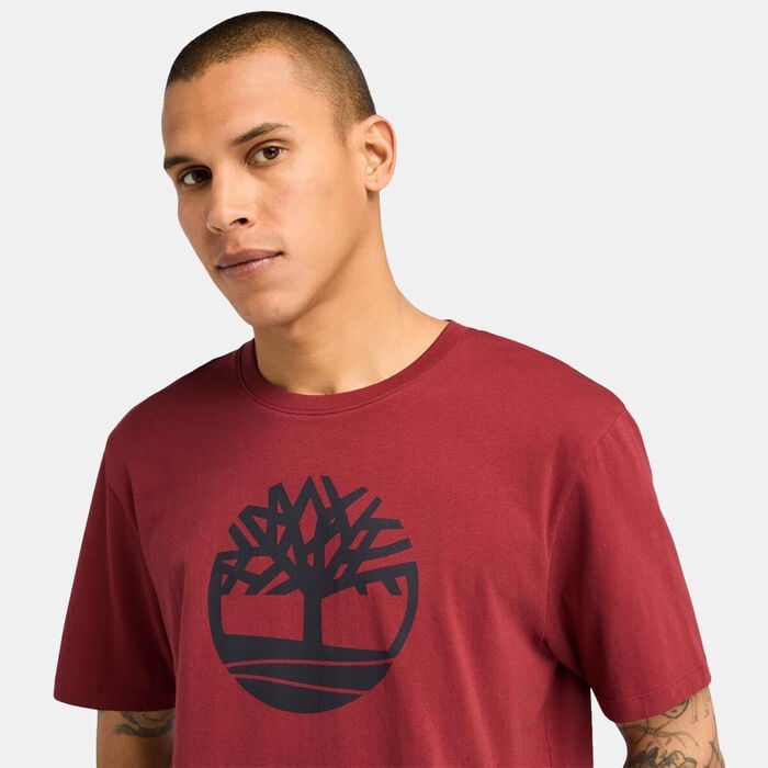 تمبرلاند تيشيرت كينبيك ريفر تري لوجو للرجال أحمر image number 3