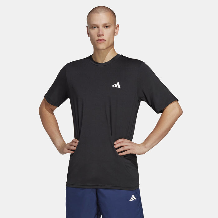 اديداس تيشيرت التمرين ترين اسنشالز سترتش للرجال أسود image number 0