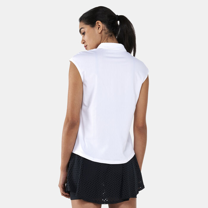نايكي تيشيرت بولو كورت فيكتوري تنس للنساء أبيض image number 1