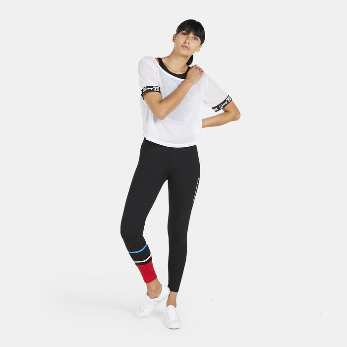 اي ايه 7 امبوريو ارماني بنطال ليقنز ترين ماستر للنساء أسود image number 2