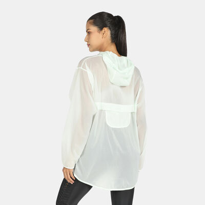 نايكي جاكيت رن ديفيجن بلوفر باكابل للنساء أخضر