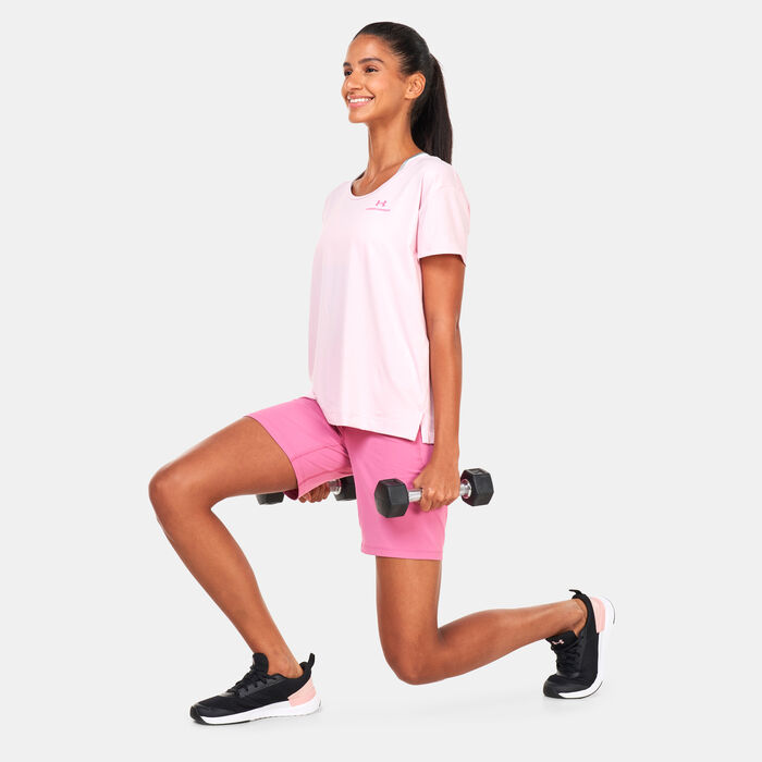 اندر ارمر شورت ميريديان بايك للنساء وردي image number 2