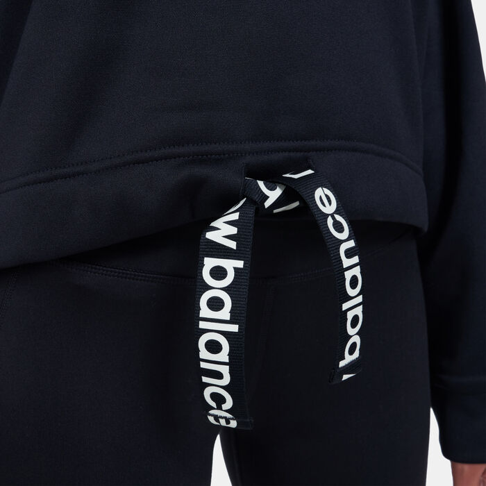 نيو بالانس هودي ريلينتليس بيرفورمانس فليس لاير للنساء أسود image number 3