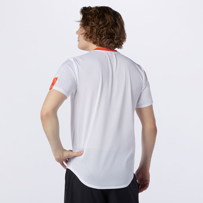 نيو بالانس تيشيرت برينتد فاست فلايت للرجال أبيض image number 1